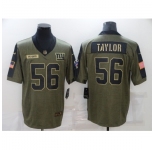 Men's New York Giants #56 Lawrence Taylor Nike Olive 2021 Salute To Service Limited Player Jersey