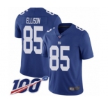 Men's New York Giants #85 Rhett Ellison Royal Blue Team Color Vapor Untouchable Limited Player 100th Season Football Jersey