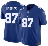 Men's New York Giants #87 Braxton Berrios Blue 2026 F.U.S.E. Vapor Untouchable Limited Football Stitched Jersey