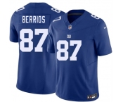 Men's New York Giants #87 Braxton Berrios Blue 2026 F.U.S.E. Vapor Untouchable Limited Football Stitched Jersey