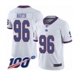 Men's New York Giants #96 Kareem Martin Limited White Rush Vapor Untouchable 100th Season Football Jersey