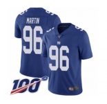 Men's New York Giants #96 Kareem Martin Royal Blue Team Color Vapor Untouchable Limited Player 100th Season Football Jersey