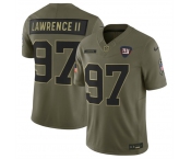 Men's New York Giants #97 Dexter Lawrence II Olive 2025 F.U.S.E. Salute to Service Limited Football Stitched Jersey