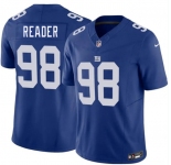 Men's New York Giants #98 D.J. Reader Blue 2026 F.U.S.E. Vapor Untouchable Limited Football Stitched Jersey