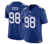 Men's New York Giants #98 Leki Fotu Blue 2026 F.U.S.E. Vapor Untouchable Limited Football Stitched Jersey