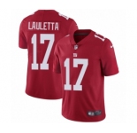 Men's Nike New York Giants #17 Kyle Lauletta Red Alternate Vapor Untouchable Limited Player NFL Jersey
