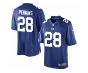 Men's Nike New York Giants #28 Paul Perkins Limited Royal Blue Team Color NFL Jersey