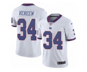 Men's Nike New York Giants #34 Shane Vereen Limited White Rush NFL Jersey