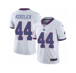 Men's Nike New York Giants #44 Mark Herzlich Limited White Rush NFL Jersey