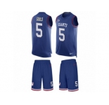 Men's Nike New York Giants #5 Robbie Gould Limited Royal Blue Tank Top Suit NFL Jersey