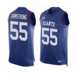 Men's Nike New York Giants #55 Ray-Ray Armstrong Limited Royal Blue Player Name & Number Tank Top NFL Jersey