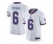 Men's Nike New York Giants #6 Logan Thomas Limited White Rush NFL Jersey