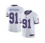 Men's Nike New York Giants #91 Kelvin Sheppard Limited White Rush NFL Jersey