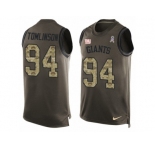 Men's Nike New York Giants #94 Dalvin Tomlinson Limited Green Salute to Service Tank Top NFL Jersey