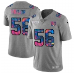 New York Giants #56 Lawrence Taylor Men's Nike Multi-Color 2020 NFL Crucial Catch NFL Jersey Greyheather