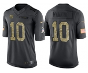 Nike New York Giants #10 Eli Manning Men's Stitched Black NFL Salute to Service Limited Jerseys