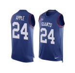 Nike New York Giants #24 Eli Apple Royal Blue Team Color Men's Stitched NFL Limited Tank Top Jersey