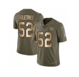 Nike New York Giants #52 Alec Ogletree Olive Gold Men Stitched NFL Limited 2017 Salute To Service Jersey