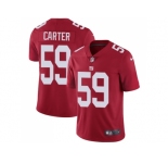Nike New York Giants #59 Lorenzo Carter Red Alternate Men Stitched NFL Vapor Untouchable Limited Jersey