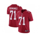 Nike New York Giants #71 Will Hernandez Red Alternate Men Stitched NFL Vapor Untouchable Limited Jersey