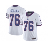 Nike New York Giants #76 Nate Solder White Men Stitched NFL Limited Rush Jersey