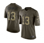 nike nfl jerseys new york giants #13 bedkhamjr army green[nike Limited Salute To Service]