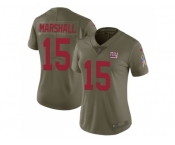 Women Nike New York Giants #15 Brandon Marshall Olive Stitched NFL Limited 2017 Salute to Service Jersey