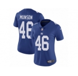 Women Nike New York Giants #46 Calvin Munson Royal Blue Team Color Vapor Untouchable Limited Player NFL Jersey