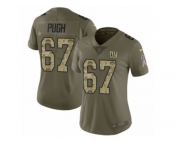 Women Nike New York Giants #67 Justin Pugh Limited Olive Camo 2017 Salute to Service NFL Jersey