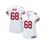 Women Nike New York Giants #68 Bobby Hart Game White NFL Jersey