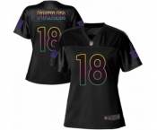 Women's New York Giants #18 Bennie Fowler Game Black Fashion Football Jersey