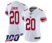 Women's New York Giants #20 Janoris Jenkins White Vapor Untouchable Limited Player 100th Season Football Jersey