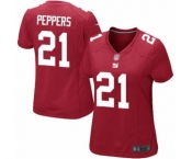 Women's New York Giants #21 Jabrill Peppers Game Red Alternate Football Jersey
