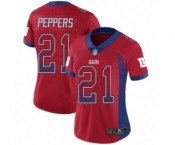 Women's New York Giants #21 Jabrill Peppers Limited Red Rush Drift Fashion Football Jersey