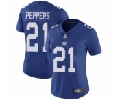 Women's New York Giants #21 Jabrill Peppers Royal Blue Team Color Vapor Untouchable Limited Player Football Jersey
