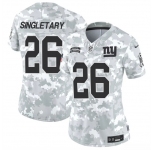 Women's New York Giants #26 Devin Singletary 2024 F.U.S.E Arctic Camo Salute To Service Limited Stitched Football Jersey