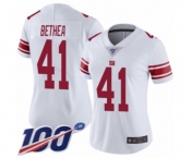 Women's New York Giants #41 Antoine Bethea White Vapor Untouchable Limited Player 100th Season Football Jersey