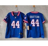 Women's New York Giants #44 Cam Skattebo Blue F.U.S.E. Throwback Limited Stitched Jersey