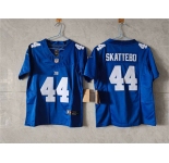 Women's New York Giants #44 Cam Skattebo Blue F.U.S.E. Vapor Limited Stitched Jersey