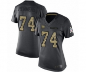 Women's New York Giants #74 Mike Remmers Limited Black 2016 Salute to Service Football Jersey