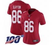 Women's New York Giants #86 Darius Slayton Red Limited Red Inverted Legend 100th Season Football Jersey