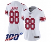 Women's New York Giants #88 Evan Engram White Vapor Untouchable Limited Player 100th Season Football Jersey