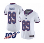 Women's New York Giants #89 Mark Bavaro Limited White Rush Vapor Untouchable 100th Season Football Jersey
