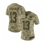 Women's Nike New York Giants #13 Odell Beckham Jr Limited Camo 2018 Salute to Service NFL Jersey