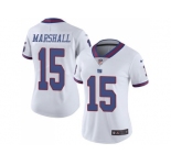 Women's Nike New York Giants #15 Brandon Marshall WhiteStitched NFL Limited Rush Jersey