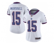 Women's Nike New York Giants #15 Brandon Marshall WhiteStitched NFL Limited Rush Jersey