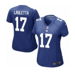 Women's Nike New York Giants #17 Kyle Lauletta Game Royal Blue Team Color NFL Jersey