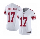 Women's Nike New York Giants #17 Kyle Lauletta White Vapor Untouchable Elite Player NFL Jersey