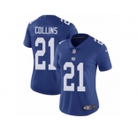 Women's Nike New York Giants #21 Landon Collins Vapor Untouchable Limited Royal Blue Team Color NFL Jersey
