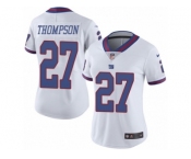 Women's Nike New York Giants #27 Darian Thompson Limited White Rush NFL Jersey